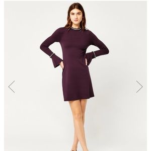 EMBELLISHED FLARE CUFF DRESS